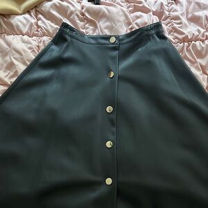 Black Button-Up Women's Skirt